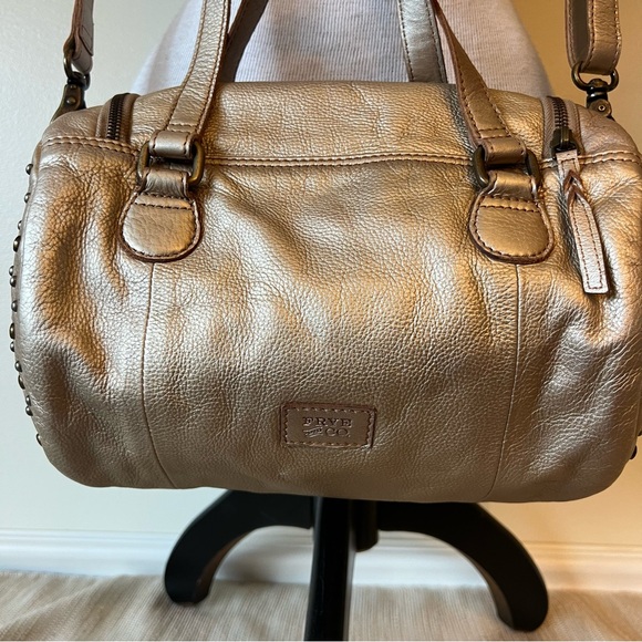 Frye Gold Studded Leather Shoulder Bag main image 6